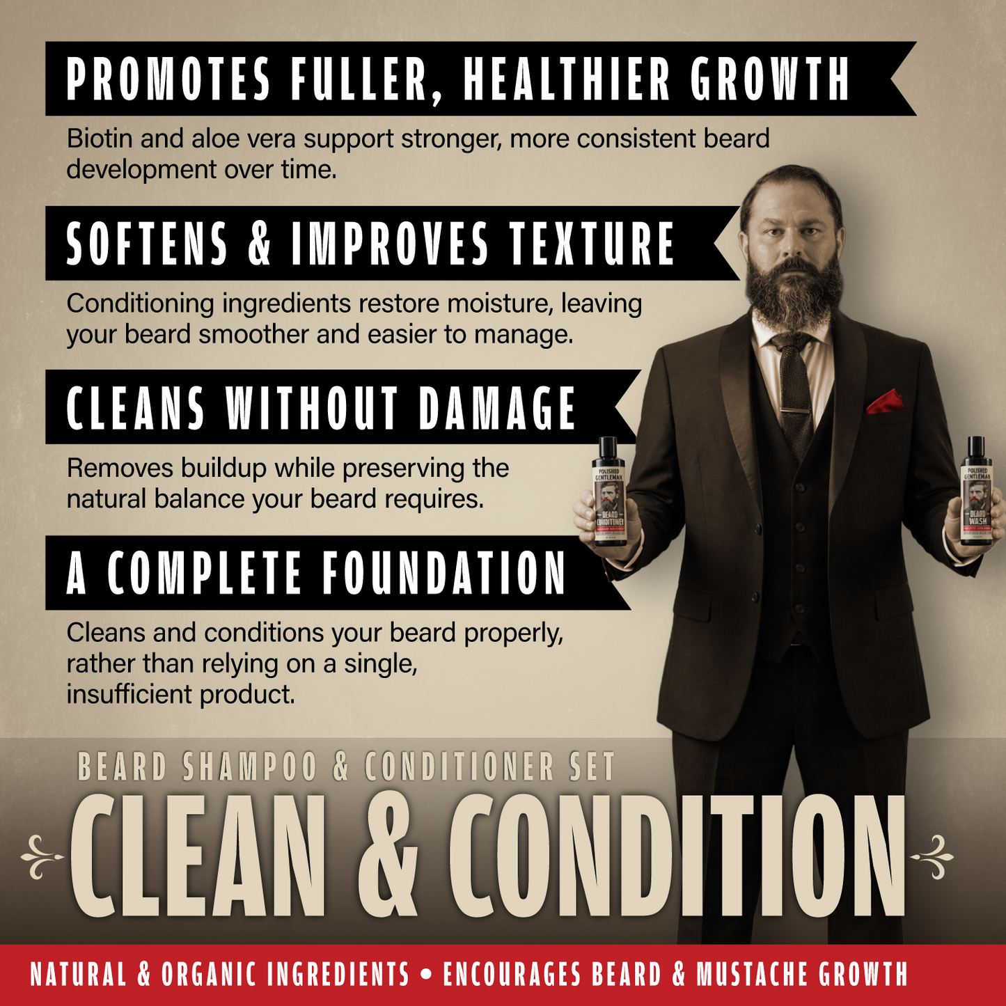 Beard Shampoo and Conditioner Set