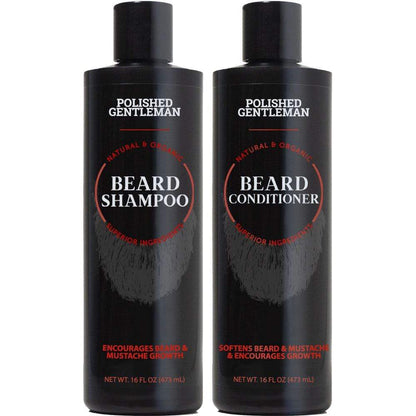 Polished Gentleman Club Beard Growth Shampoo and Conditioner Set Gentleman Beard (16 oz)